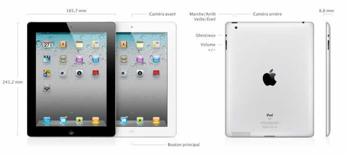 Apple iPad 2 : Fiche technique complète iPad 2 3