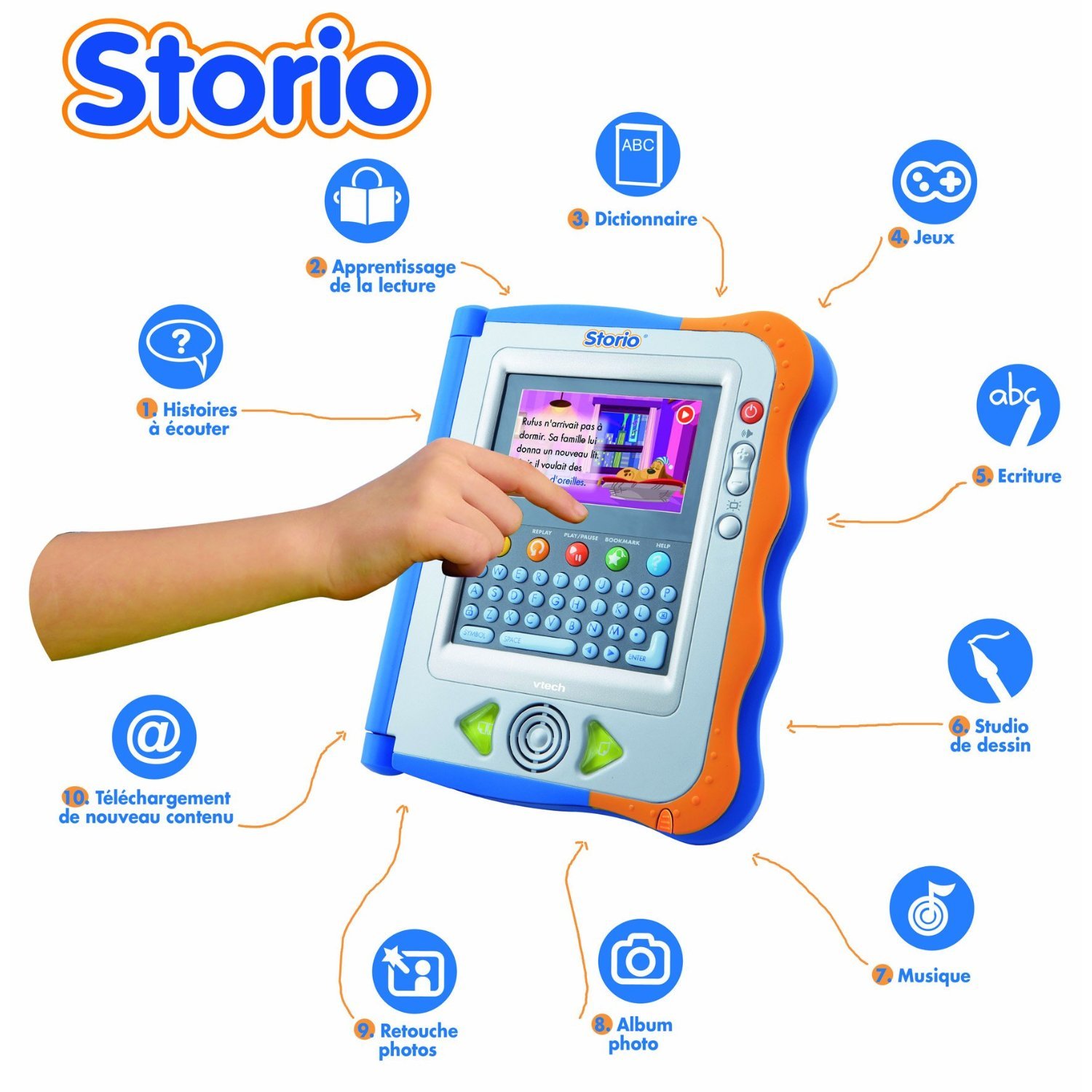 Vtech Storio La Tablette Tactile Educative Pour Les Juniors Au Prix De 69 98 Ilovetablette Com