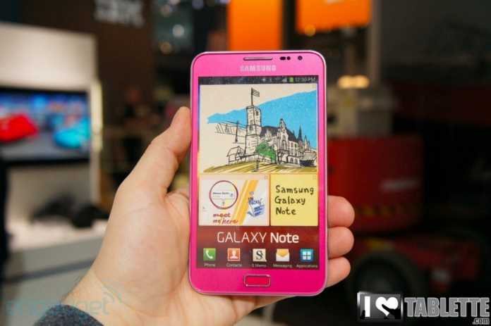 Samsung Galaxy Note Rose : une nouvelle couleur pour le Galaxy Note 1