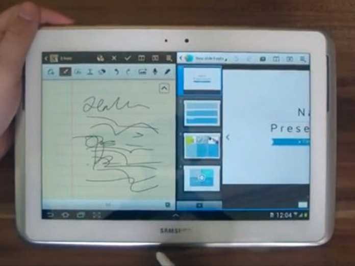 Vidéo présentant le multitâche sur la tablette Samsung Galaxy Note 10.1 1