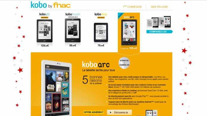 La tablette Kobo Arc disponible dès le 19 novembre sur Fnac.com 1