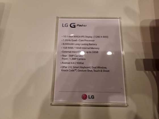 Prise en main : Tablettes LG G Pad Series (7, 8 et 10 pouces) 5