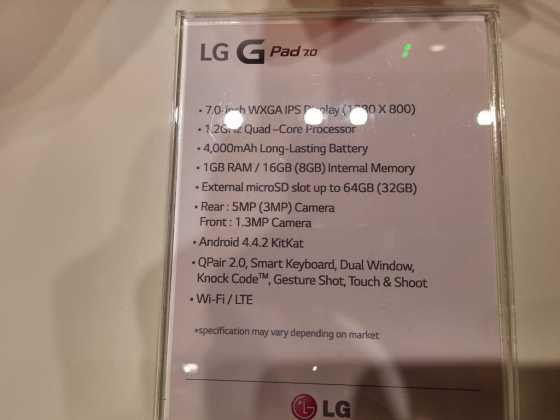Prise en main : Tablettes LG G Pad Series (7, 8 et 10 pouces) 23