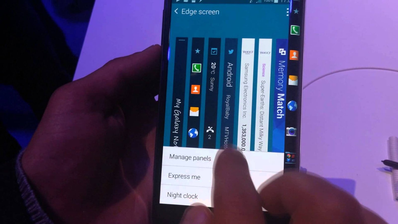 Prise en main du Samsung Galaxy Note Edge 1
