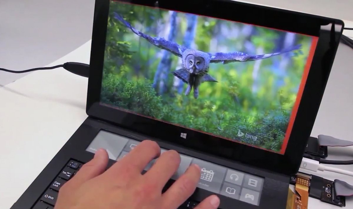 Microsoft travaille sur un prototype de clavier avec un écran E-Ink